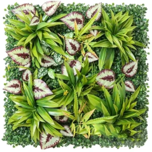 B1 Grade Flame-Retardant PE Artificial Plant Wall Sunscreen Fake Grass Landscape Green Background Wall Decoration
