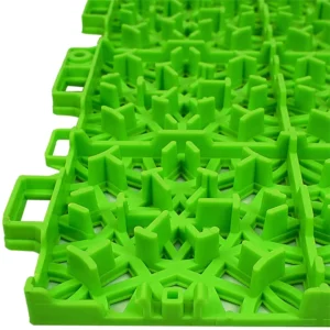 Badminton Training Interlocking PP Artificial Grass Tiles 13MM Thick Eco-Friendly Anti-Slip Surface