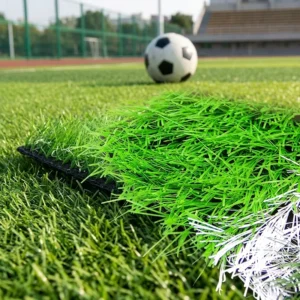 Bright Green PE Artificial Grass Turf High Density for Soccer Fields and Garden Landscaping