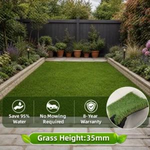 Child Safe 35mm Artificial Grass Non Toxic Synthetic Landscape Turf for Family Garden and School Playground Use