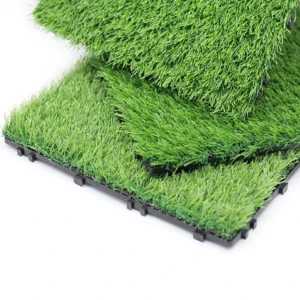China Factory Interlocking Artificial Grass Tiles Turf Puzzle Artificial Grass