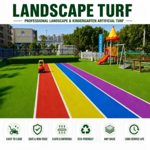 Colorful Artificial Green Turf Carpet for Kindergarten