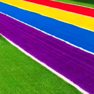 Colorful Eco-friendly Synthetic Turf 20mm 25mm for Outdoor Park Kids Playground Garden Landscapes Running Tracking Grass