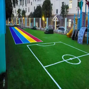 Colorful Soft Artificial Grass for Outdoor Park Garden Playground School Sports Flooring