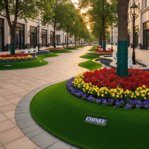 Customizable Artificial Grass for Urban Landscaping and Decorative Applications