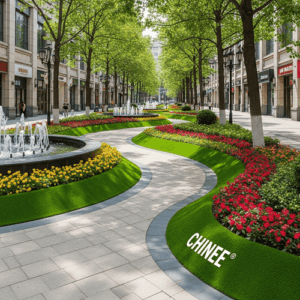 Customizable Artificial Grass for Urban Landscaping and Public Spaces