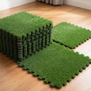 Cross Linked Puzzle Exercise Mat Foam Interlocking Tiles Go Green Puzzle Mat Foam Turf Flooring Solution Artificial Grass Carpet