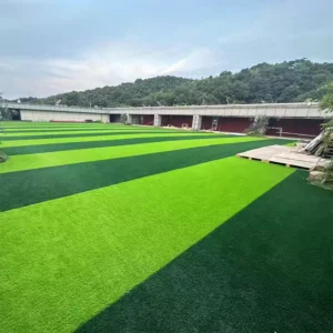 Custom 40MM Mixed-Color Anti-UV Artificial Turf Grass for Outdoor School Football Pitches