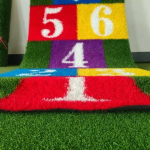 Custom-Color Artificial Turf for Restaurant Patios, Hotel Lobbies and Amusement Parks