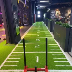 Custom Mark Synthetic Artificial Grass Mat Colorful Printed for CrossFit Gym Kindergarten Play Area
