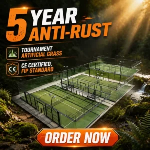 Custom Panoramic Padel Court Indoor or Outdoor Paddle Tennis Court Equipment Professional Sports Field Supplier