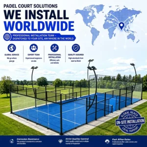 Custom Pattern Artificial Grass Padel Court Standard Complete Set