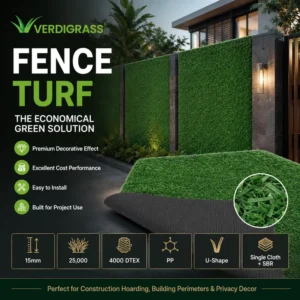 Custom-Size 15mm Soft PP Artificial Hedge Grass Roll for Fence and Garden Boundary Decoration UV-Stable