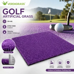 Custom Size High Density Soft Eco Friendly Hypertonic Water Golf Putting Green Artificial Grass 15mm Nylon 10+ Year Warranty