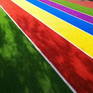 Custom Size Indoor Outdoor Plastic Rug Synthetic Grass Mat Multicolor Artificial Grass Turf