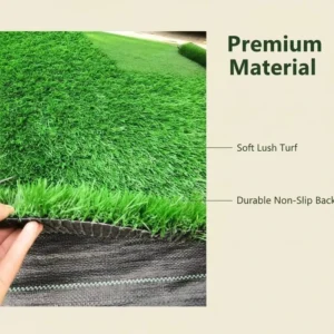 Custom-Size PE Artificial Grass Carpet, Moisture-Proof Waterproof Outdoor Synthetic Turf Lawn Mat
