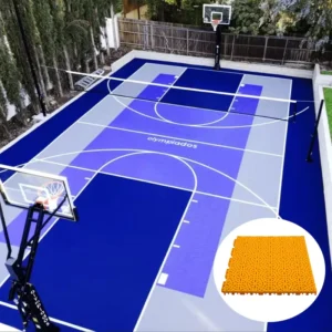 Customised Anti UV Interlocking Soft Outdoor Indoor Badminton Basketball Flooring Sport Court Tiles for Garden Backyard