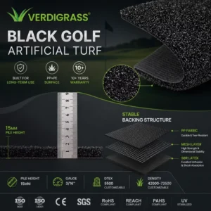 Customizable Durable Artificial Grass Putting Green Mini Golf Course High Tensile Strength Fiber