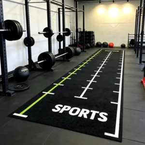 Customizable Patterned Gym Artificial Turf Durable PE/PP Material 20mm High-density Pile Height Fireproof 5-10 Year Lifetime