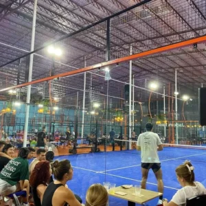 Customized Artificial Lawn and Column Color Panoramic Padel Court Paddle Tennis 20m*10m 200W LED Lights 3-Year Warranty