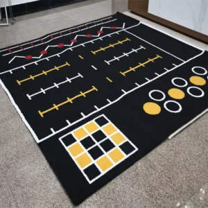 Customized Patterns and Logos Design 20mm Fitness Gym Flooring Sled Track Artificial Turf Mat Synthetic Grass Carpet Gym Turf