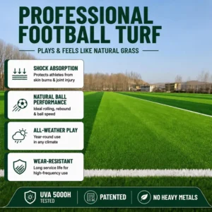 DF Sports 50mm Infill Sports Flooring Soccer Turf Artificial Grass Synthetic Carpet for Football Pitches