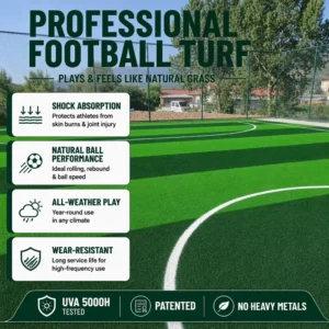 DF Sports Certified 50mm 60mm Football Artificial Grass Professional Synthetic Turf for Competition Stadium Soccer Pitch