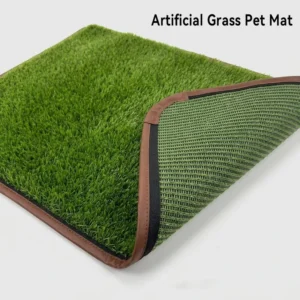 Durable Knitted Artificial Grass Rug Fast Drainage Anti UV Pet Safe Synthetic Turf Mat for Garden Patio Backyard
