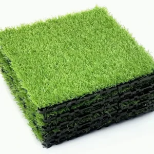 Durable Synthetic Grass Carpet Tiles Interlocking Waterproof Floor