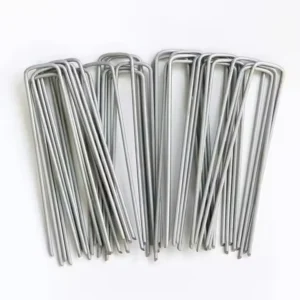 Durable U Shaped Metal Lawn Staples Heavy Duty Garden Anchors for Securing Turf Artificial Grass and Landscaping Fabric Stakes