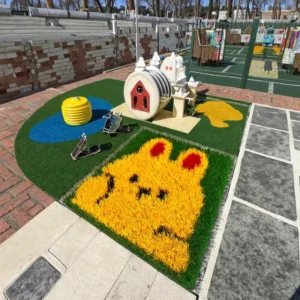 Easy Installation Artificial Lawn Waterproof Green Grass Turf Carpet for Kindergartens and Courtyards