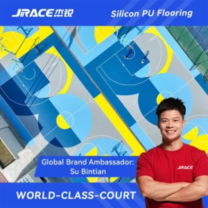 Eco-Friendly Customizable 3-8mm Silicon PU Court Flooring for Tennis and Badminton Non-Toxic Sports Surface