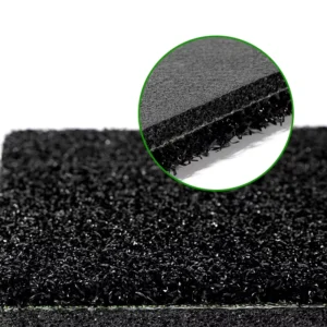 Eco Friendly Durable Waterproof 15mm Curved Silk Grass Lawn Black PP PE Shock Absorbing Pad For Gym