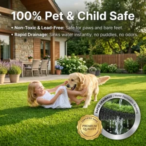 Eco-Friendly Soft Waterproof Artificial Turf Fake Grass Artificial Grass for Garden Rooftop Decor Children Rooms Commercial