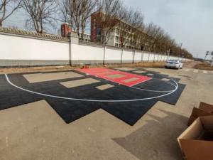 Factory 100% Polypropylene Interlocking Tiles Outdoor Basketball Court Tiles Suspended Flooring