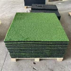 Factory Artificial Grass Rubber Tile Flooring Mat for Gym, Anti-vibration, Shock Absorption, Garden Lawn