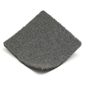 Factory Direct Customized Gym Artificial Grass Curved Silk Turf Design Built In Shock Absorbing Pad Gray Color Soccer Made PP PE