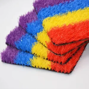 Factory Eco-Friendly Colorful Artificial Grass Landscaping Kindergarten Synthetic Carpet Turf