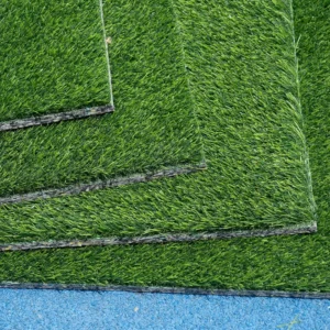 Fall Protection 40mm Green Synthetic Grass For School Sports Ground Realistic Resilient Artificial Turf With Shock Pad Base