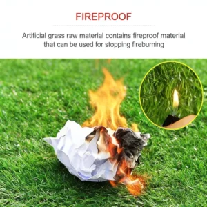 Fire Retardant 20mm Artificial Grass for Commercial Building Decor Realistic Safe Synthetic Turf for Public Interior Landscaping