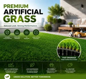 Fire Retardant Soft Eco Friendly 44m Artificial Grass Exhibition Booths Trade Shows Easy Setup Realistic Mat Spring 94UF