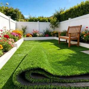 Fireproof Green Artificial Turf Lawn Mat for Indoor and Outdoor Kindergartens and Gardens