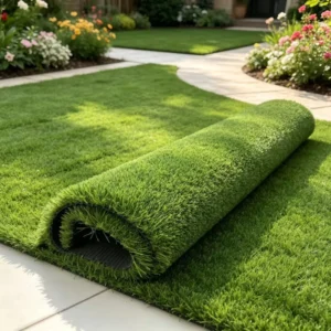 Fireproof High-Simulation Green Artificial Turf Carpet for Indoor and Outdoor Kindergarten Gardens