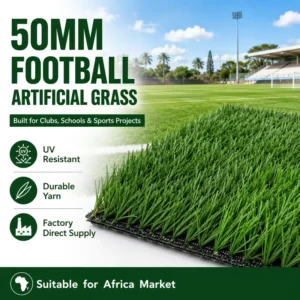 Football Grass Extreme UV Resistant Commercial Sports Stadium 50mm PU Backing Synthetic Turf