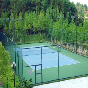 Football Soccer Basketball Stadium Field Chain Link Fence Galvanized Heat Treated Commercial Property Mesh Diamond Cyclone Fence
