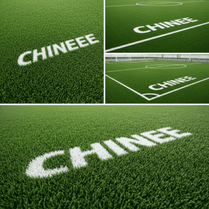 Customized Artificial Grass for Sports Fields and Branding Applications by Chinee Artificial Grass Co., Ltd.