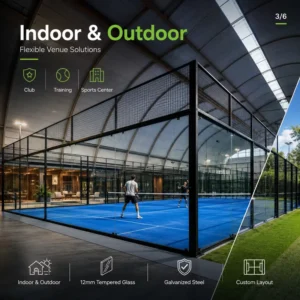 Full Panoramic Padel Tennis Court Sport Paddle Tennis Platform Cancha De Padel