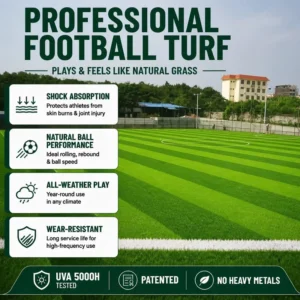 Full-Size Artificial Grass Roll Football Stadium Soccer Turf for Competition Venues