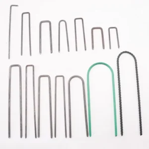 Garden Orchard U Shaped Ground Pins Slant Tip Galvanized Turf Staples Durable Fasteners for Weed Mat & Artificial Lawn Fix Work