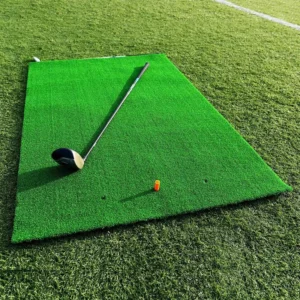 Golf Hitting Mat Artificial Grass with Orange Rubber Tee Multi-Position Heavy-Duty Base Indoor Outdoor Practice Training